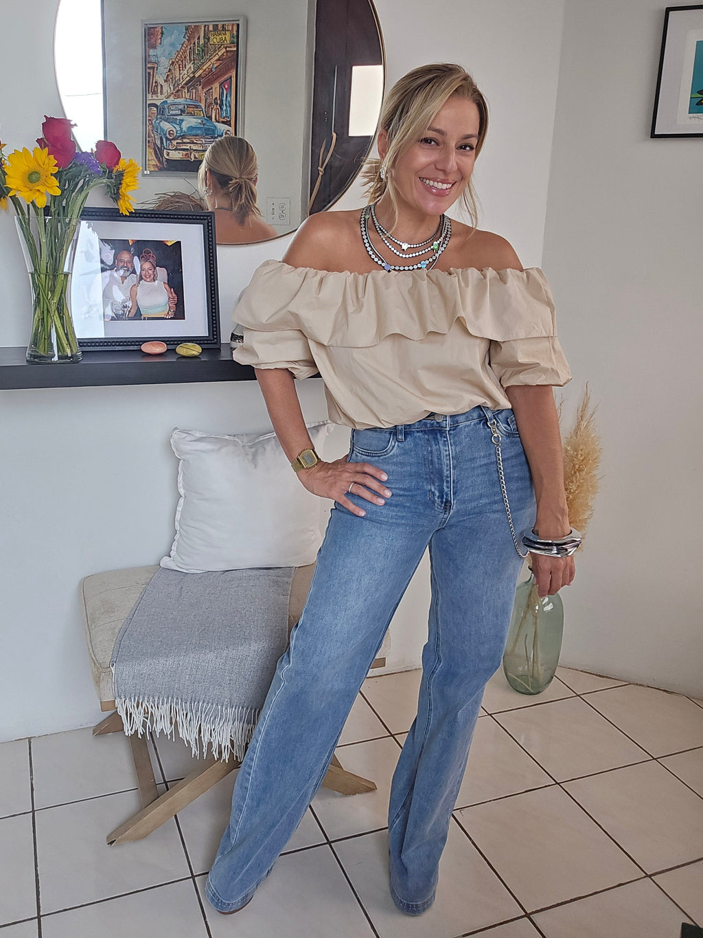 Vibrant Straight Leg Jeans