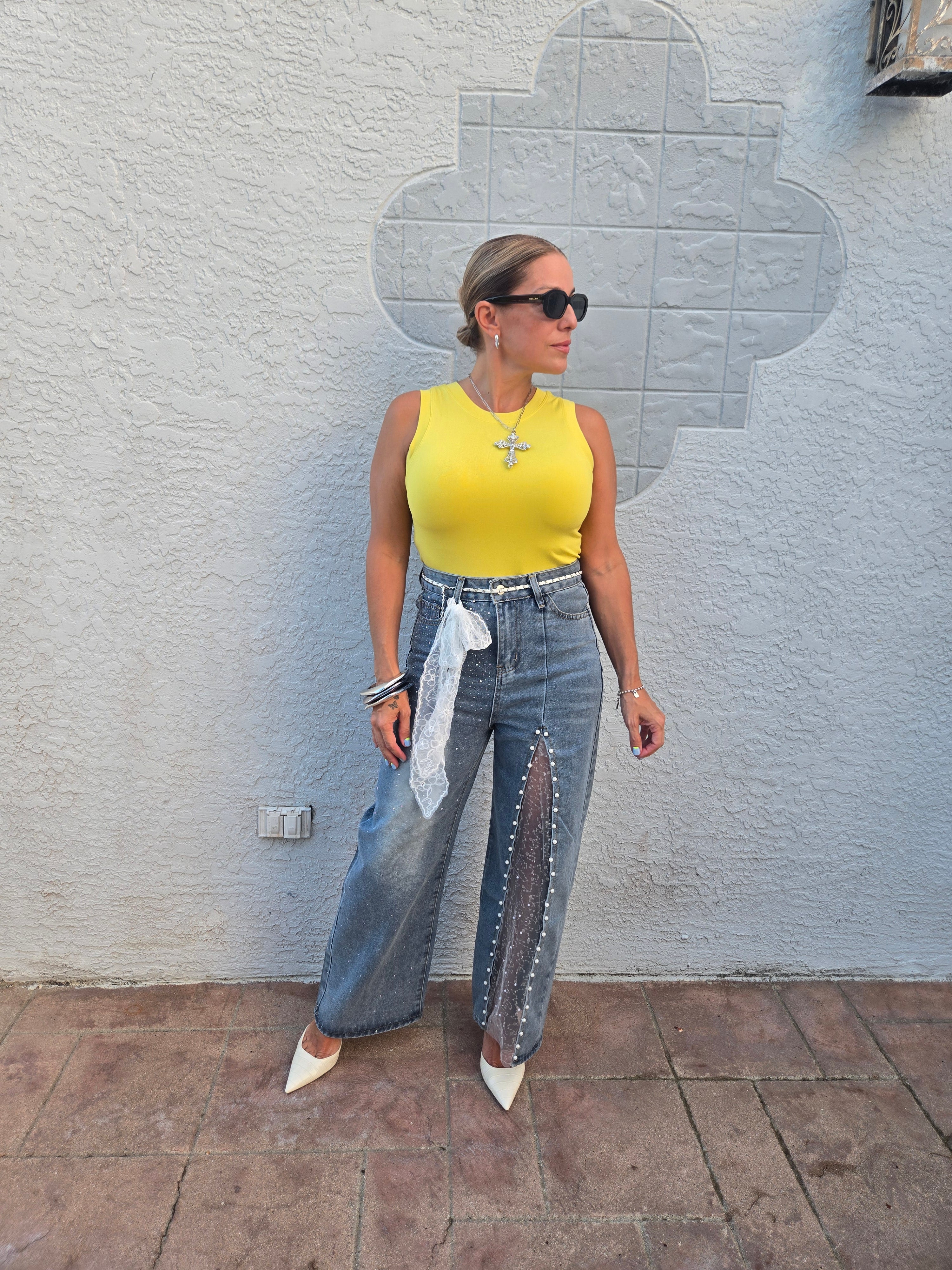 Pearl Mesh Jean