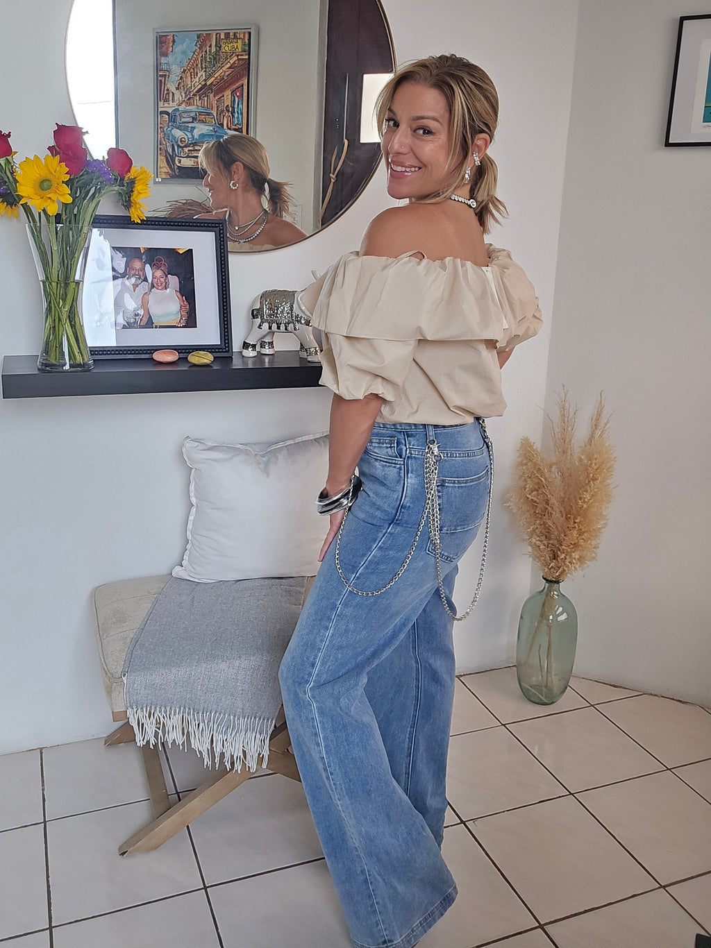 Vibrant Straight Leg Jeans